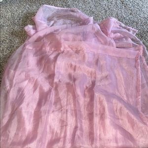 2 Sheer Pink Panel Curtains